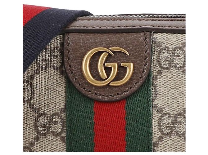 Gucci Borsa a tracolla uomo Ophidia GG Marrone - vista 9