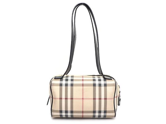 Burberry Mini mala tote e mala de ombro Nova Check Marrom - vista 11