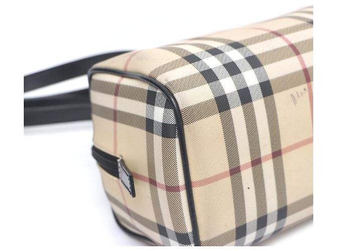 Burberry Mini mala tote e mala de ombro Nova Check Marrom - vista 18