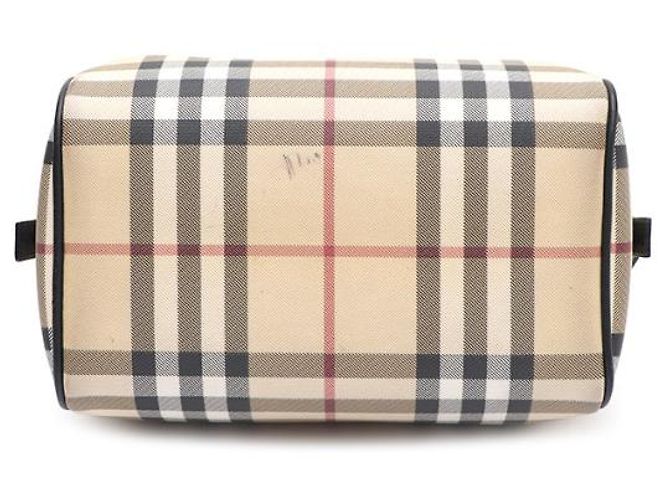 Burberry Mini mala tote e mala de ombro Nova Check Marrom - vista 19