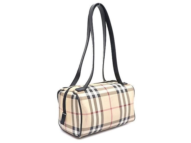 Burberry Mini mala tote e mala de ombro Nova Check Marrom - vista 2