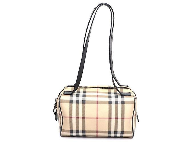 Burberry Mini mala tote e mala de ombro Nova Check Marrom - vista 3
