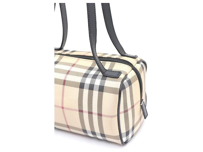 Burberry Mini mala tote e mala de ombro Nova Check Marrom - vista 5