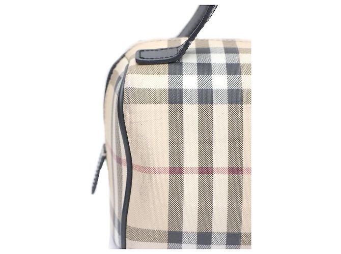 Burberry Mini mala tote e mala de ombro Nova Check Marrom - vista 7