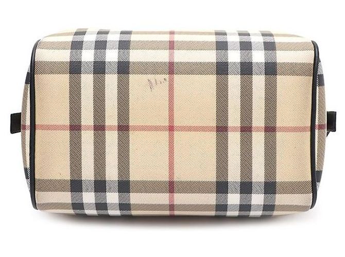 Burberry Mini mala tote e mala de ombro Nova Check Marrom - vista 9