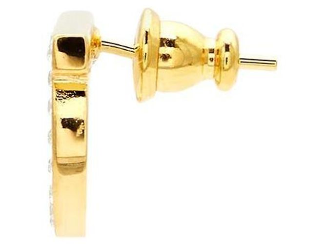 Salvatore Ferragamo Orecchini Gancini Crystal da donna D'oro - vista 4
