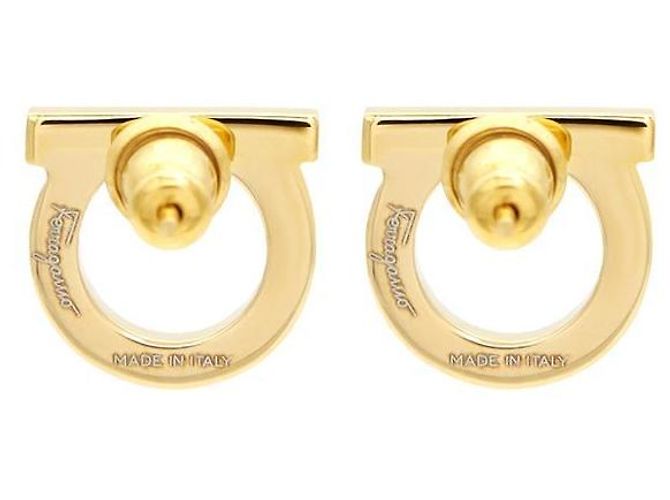 Salvatore Ferragamo Orecchini Gancini Crystal da donna D'oro - vista 5