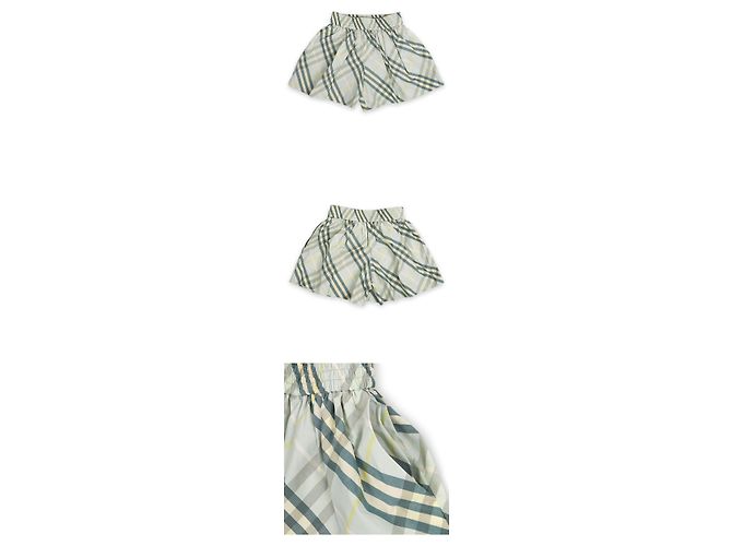 Burberry Pantaloncini in cotone a quadretti per bambini (Light Green) Multicolore - vista 2