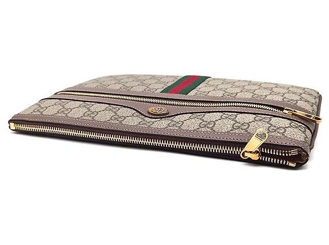 Gucci Ophidia GG Supreme Clutch Braun - Ansicht 4