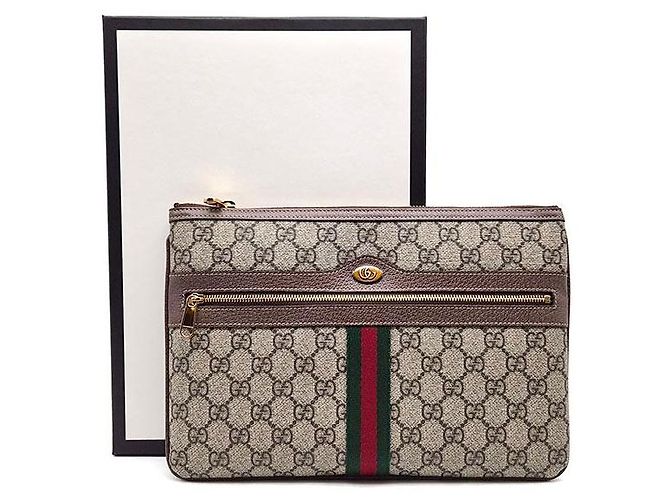 Gucci Ophidia GG Supreme Clutch Braun - Ansicht 7