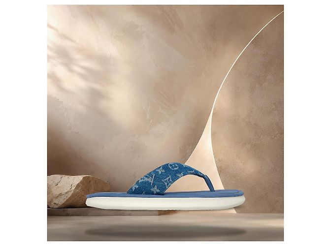 Louis Vuitton Sandali Flip Thong Blue - vista 3