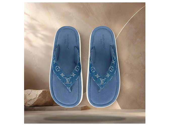 Louis Vuitton Sandali Flip Thong Blue - vista 4
