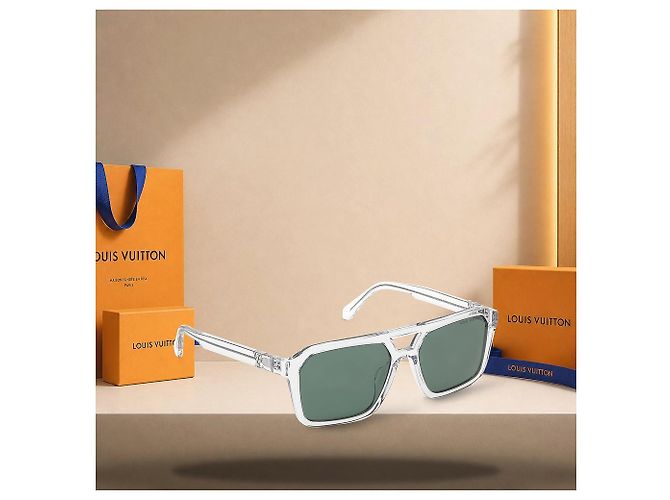 Louis Vuitton Hit Pilot Square Sunglasses Green - view 2