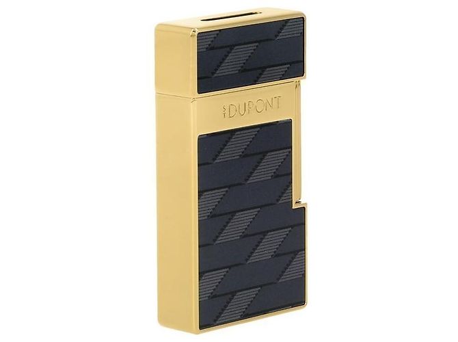 St Dupont Accendino Biggie Monogram Black Gold Nero - vista 3