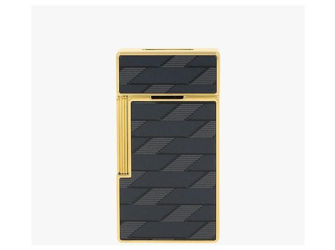 St Dupont Accendino Biggie Monogram Black Gold Nero - vista 5