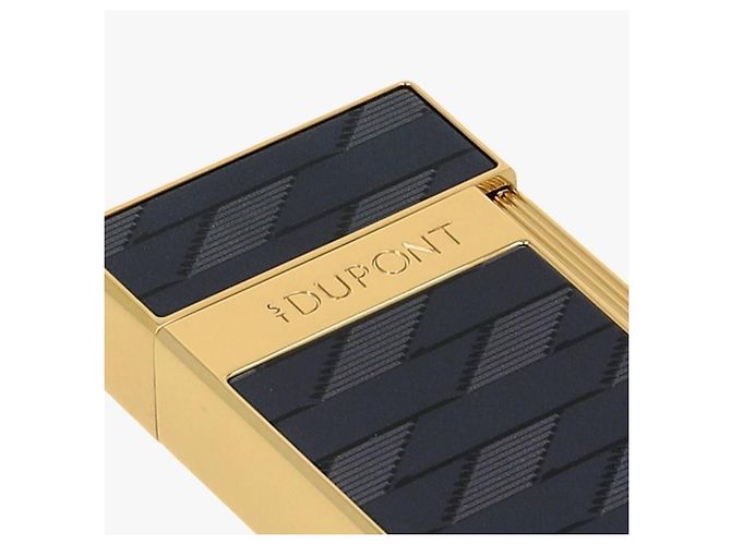 St Dupont Accendino Biggie Monogram Black Gold Nero - vista 8