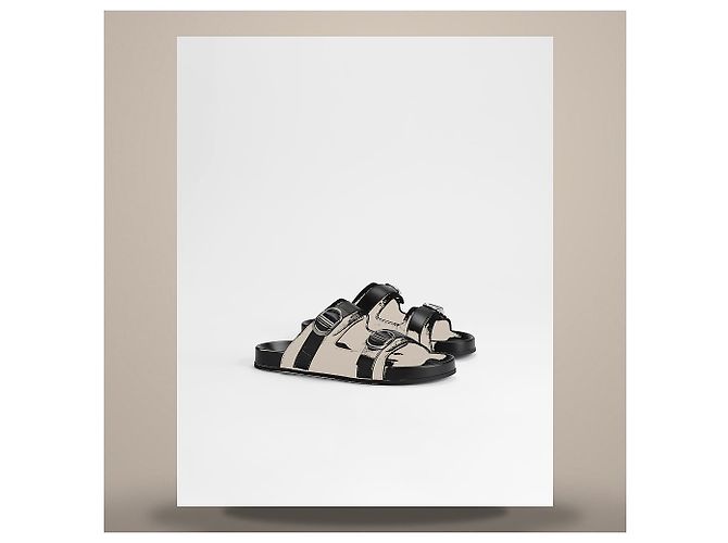 Louis Vuitton Sandali Aqua in pelle di vitello scamosciata nera Nero - vista 4