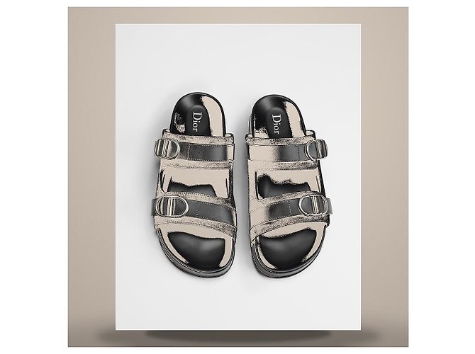 Louis Vuitton Sandali Aqua in pelle di vitello scamosciata nera Nero - vista 5