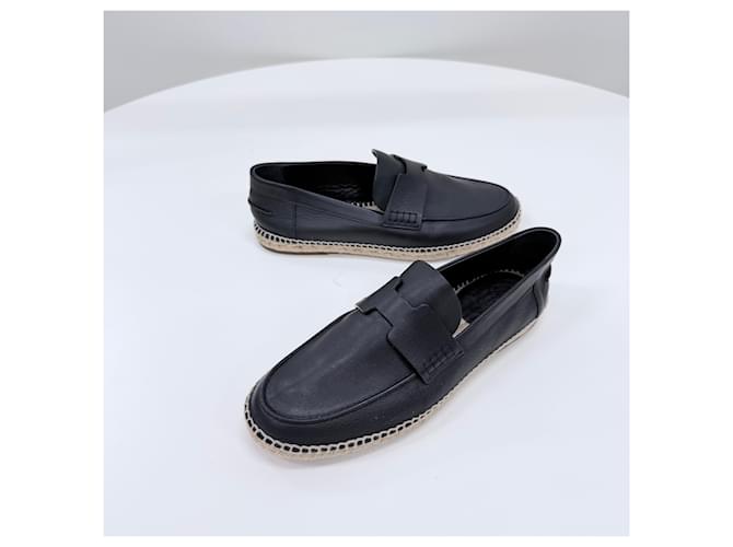 Hermès Mocassini in pelle nera Nero - vista 3