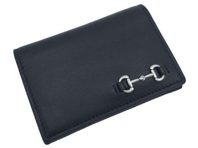 Horsebit 1955 Gucci Tarjetero y cartera de piel Horsebit Negro - vista 2