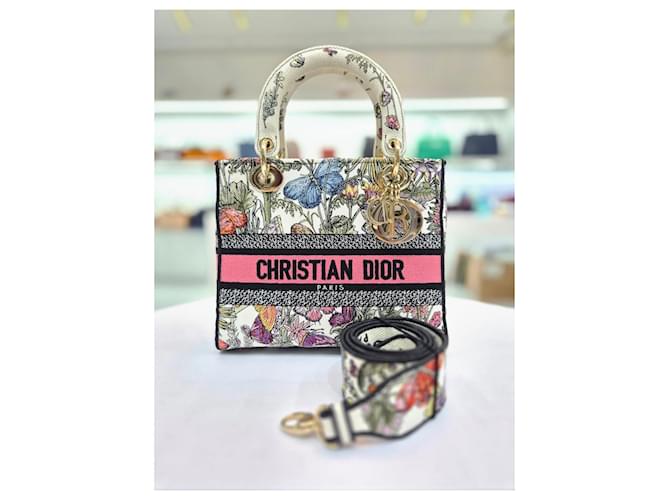 Dior Borsa Tote e Borsa a Tracolla Lady Delight Medium Bianco - vista 10
