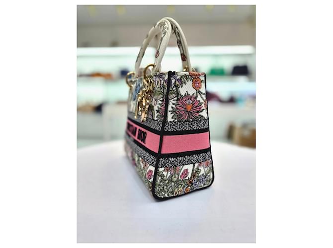 Dior Borsa Tote e Borsa a Tracolla Lady Delight Medium Bianco - vista 12