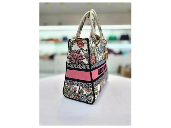 Dior Borsa Tote e Borsa a Tracolla Lady Delight Medium Bianco - vista 13