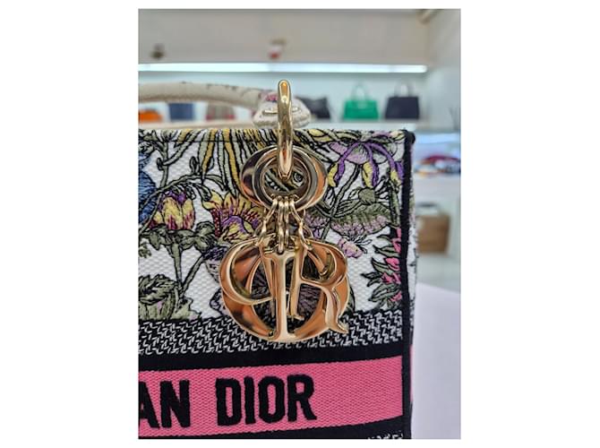Dior Borsa Tote e Borsa a Tracolla Lady Delight Medium Bianco - vista 19