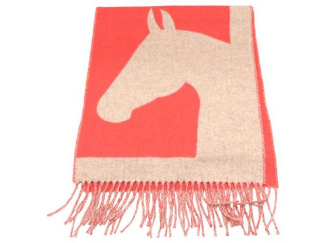 Hermès Sciarpa reversibile in cashmere Love Story Marrone - vista 10