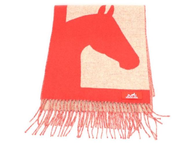 Hermès Sciarpa reversibile in cashmere Love Story Marrone - vista 2
