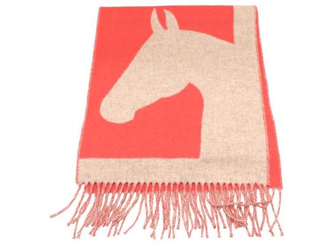 Hermès Sciarpa reversibile in cashmere Love Story Marrone - vista 4