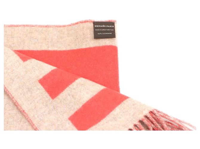 Hermès Sciarpa reversibile in cashmere Love Story Marrone - vista 5