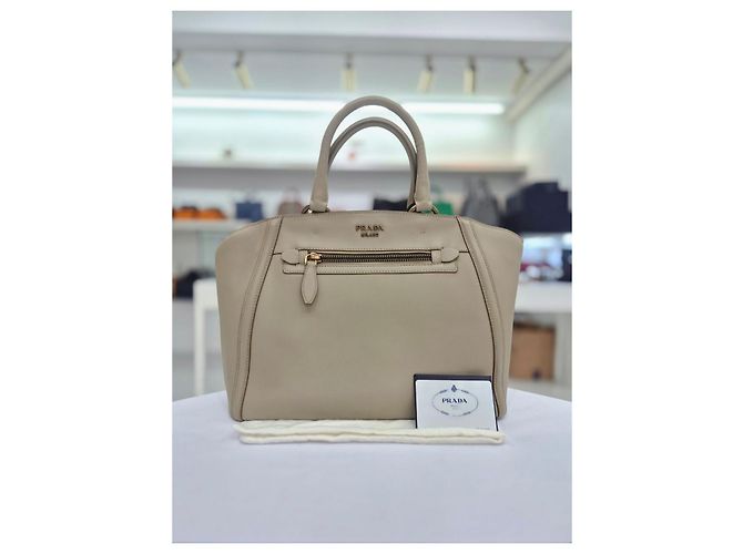 Prada City Leder-Tote-Bag Braun - Ansicht 2
