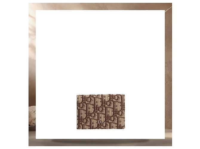 Dior Business Card Holder Brown Oblique Jacquard - view 3