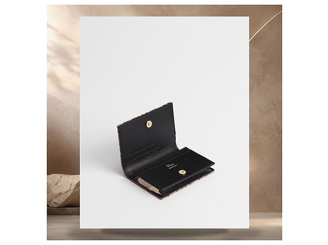 Dior Business Card Holder Brown Oblique Jacquard - view 5