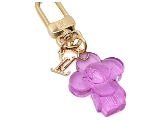 Louis Vuitton Portachiavi e charm per borsa Mini Vivienne Spider in resina rosa - vista 3