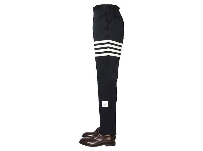 Thom Browne Pantalon Chino Unconstructed Stripe RWB Tab - vue 6