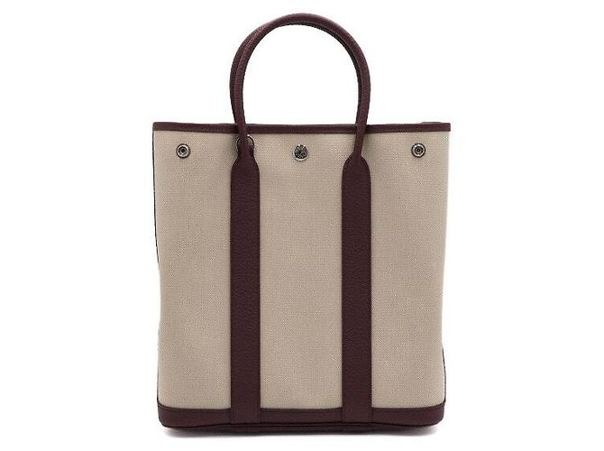 Hermès Borsa Tote e Borsa a Tracolla Garden Party in tela Arancione - vista 2