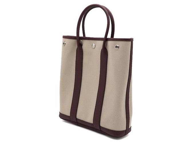 Hermès Borsa Tote e Borsa a Tracolla Garden Party in tela Arancione - vista 3