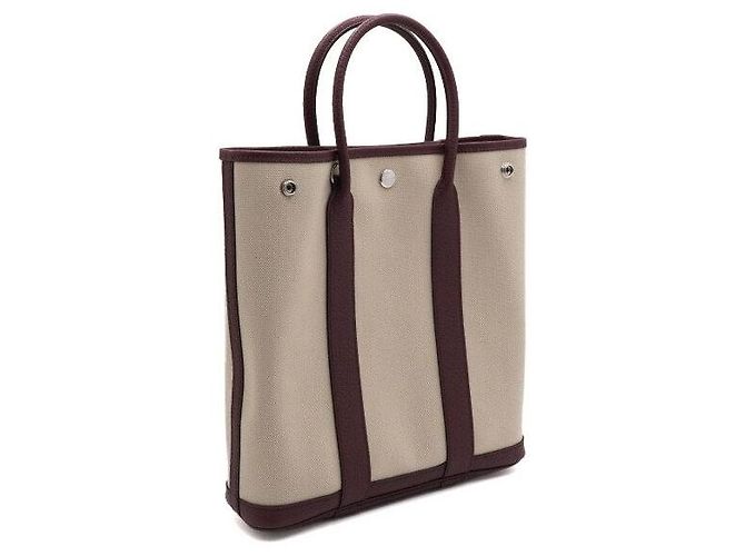 Hermès Borsa Tote e Borsa a Tracolla Garden Party in tela Arancione - vista 4