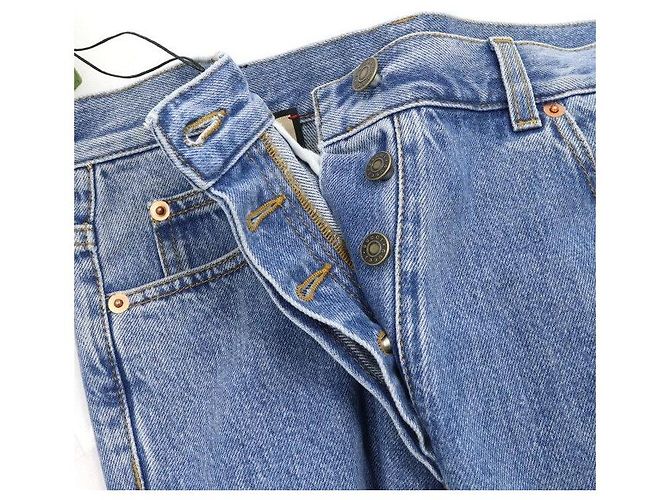 Gucci Pantalones de mezclilla para mujer Cotton Ramsper Roll-Up Azul - vista 6