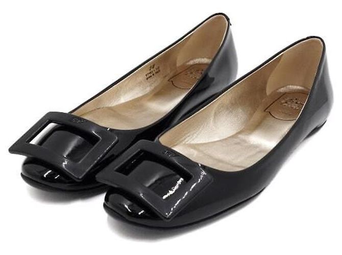 Roger Vivier Scarpe basse in vernice nera Nero - vista 3