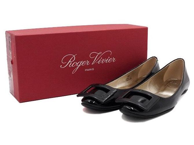 Roger Vivier Scarpe basse in vernice nera Nero - vista 7