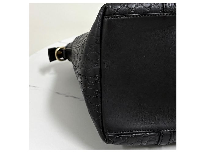 Gucci Borsa Tote in pelle Microshima Borsa a tracolla Nero - vista 11