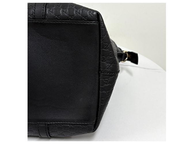 Gucci Borsa Tote in pelle Microshima Borsa a tracolla Nero - vista 12