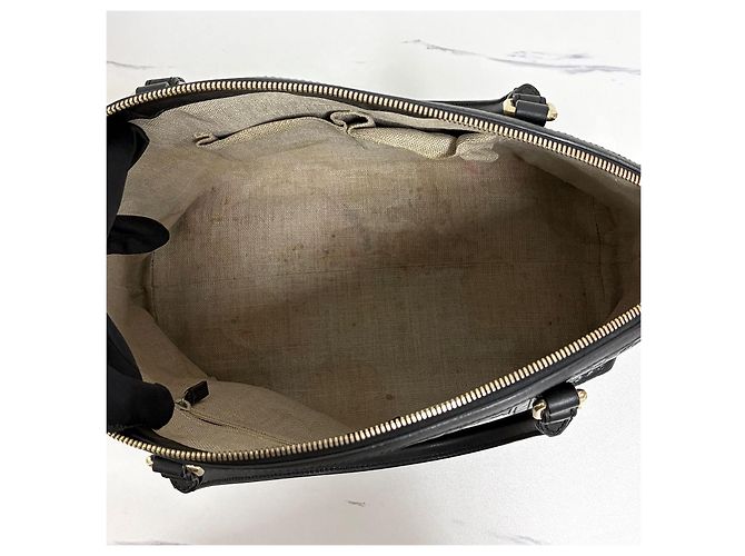Gucci Borsa Tote in pelle Microshima Borsa a tracolla Nero - vista 13