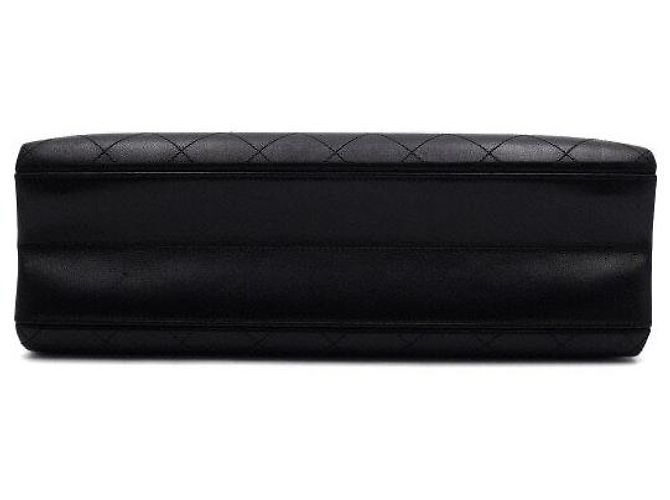 Chanel Borsa Tote Grande Black Coco Lux con tracolla a catena dorata Nero - vista 6