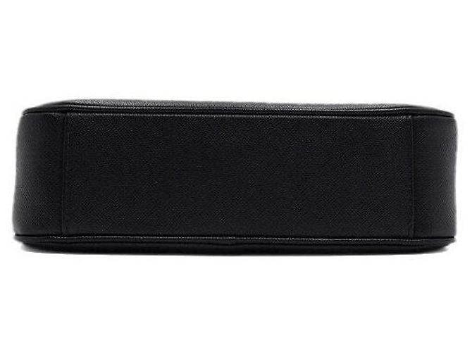 Prada Borsa hobo multi Re-Edition in pelle Saffiano nera con catena dorata - vista 7