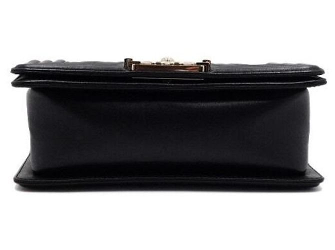 Chanel Borsa a tracolla e crossbody Boy Small in pelle d'agnello con catena dorata Nero - vista 8