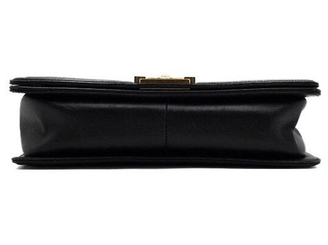Chanel Borsa a tracolla Boy Large Flap in pelle d'agnello nera con catena dorata Crossbody - vista 8